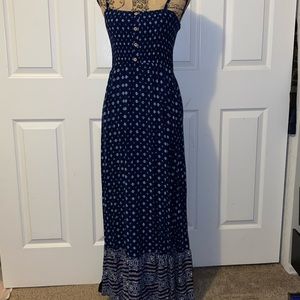 Maxi Blue floral bring dress